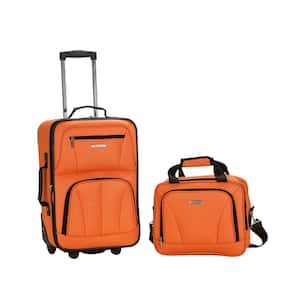 Fashion Expandable 2-Piece Carry On Softside Luggage Set, Orange