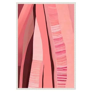 "Pink Layers" by Treechild 1-Piece Floater Frame Giclee Abstract Canvas Art Print 33 in. x 23 in.