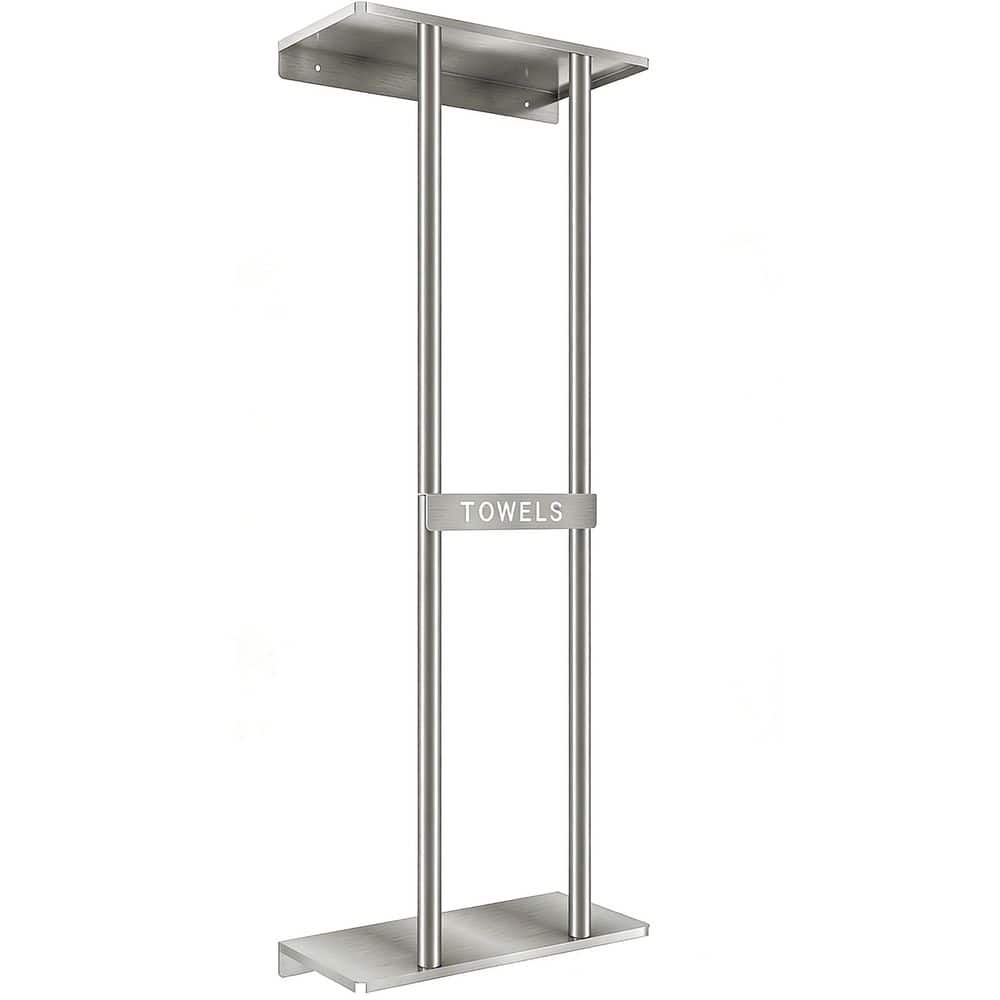 30 in. Bathroom Wall Mounted Towel Racks with Shelf Can Hold 6 Towel, Wall Towel Rack for Rolled Towel in Brushed Nickel price history on PriceWatchPro