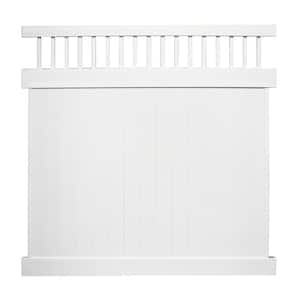 Weatherables Pembroke 6 ft. H x 8 ft. W White Vinyl Privacy Fence Panel ...