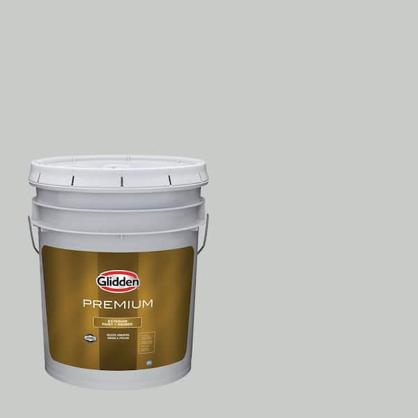 Glidden Premium 5 gal. PPG0994-2 Pittsburgh Gray Satin Exterior Latex Paint