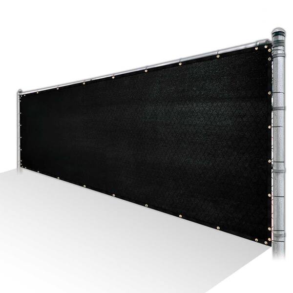COLOURTREE 4 ft. x 143 ft. Black Privacy Fence Screen HDPE Mesh Windscreen with Reinforced Grommets for Garden Fence (Custom Size)