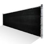 5 ft. x 76 ft. Black Privacy Fence Screen HDPE Mesh Windscreen with Reinforced Grommets for Garden Fence (Custom Size)