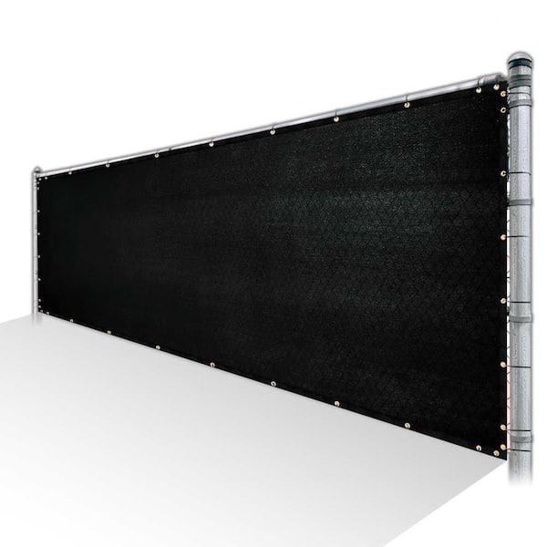 Black 4' 5' 6' 8' Fence Windscreen Privacy Screen Shade Cover Mesh Cloth Outdoor 