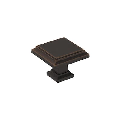 Appoint 1-1/4 in. (32mm) Traditional Oil Rubbed Bronze Square Cabinet Knob