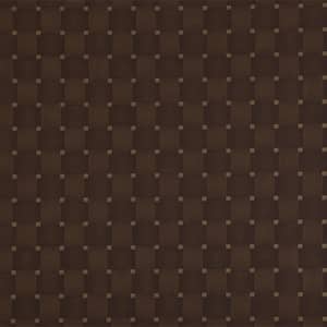 Squares, Dots Dark Brown Vinyl Strippable Roll (Covers 26.6 sq. ft.)