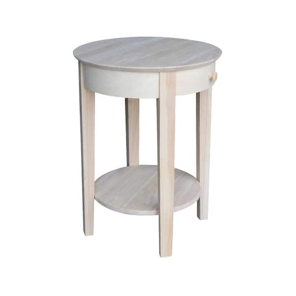 International Concepts Unfinished Storage End Table