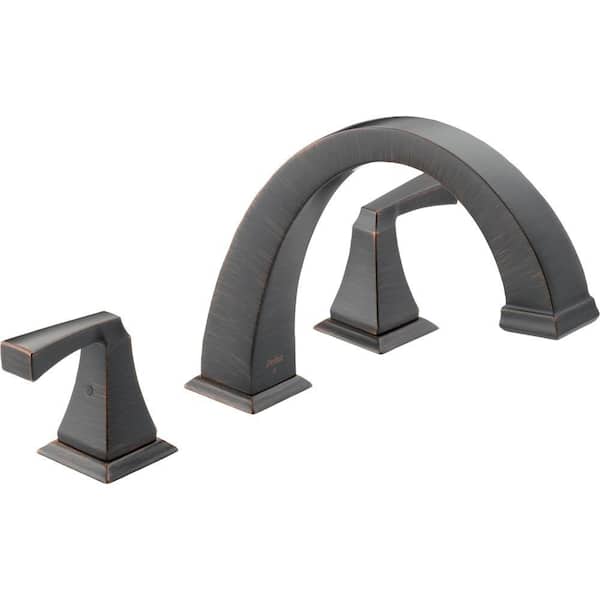 Delta Windemere 2-Handle Deck-Mount Roman Tub Faucet Trim Kit Only in Oil-Rubbed 
