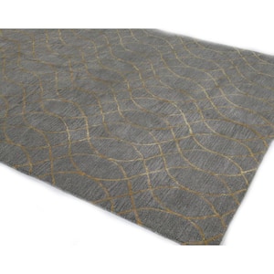 Greenwich Grey 9 ft. x 12 ft. (8'6" x 11'6") Geometric Contemporary Area Rug