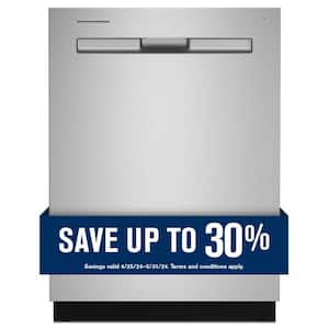 24 in. Fingerprint Resistant Stainless Steel Top Control Built-in Tall Tub Dishwasher with Dual Power Filtration, 47 dBA