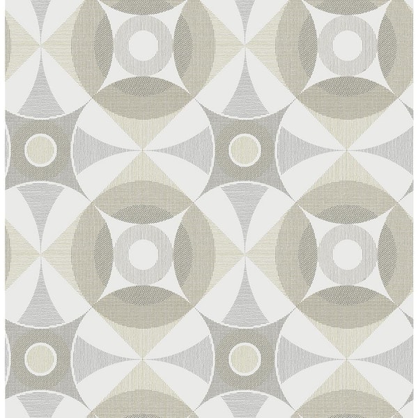 A-Street Prints Ellis Brown Geometric Brown Wallpaper Sample