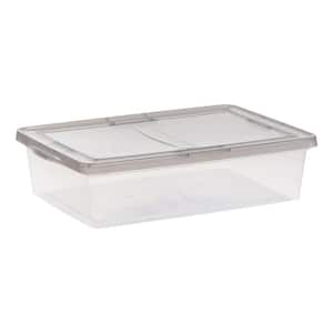 IRIS 36 Qt. Plastic Storage Bin Tote Organizing Container with Latching ...