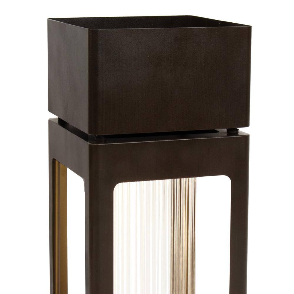 Serene Showers 36" Tall Zinc Outdoor Water Fountain with LED Lights