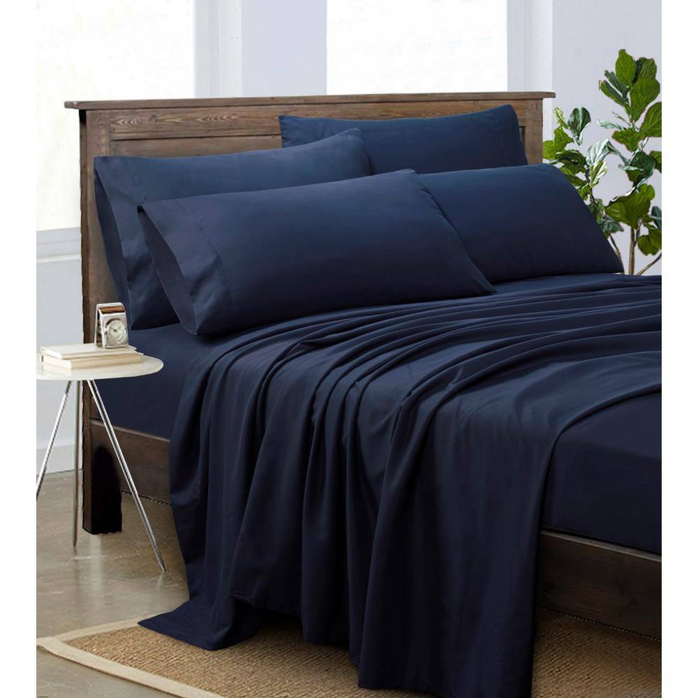 Navy Twin Ultra Soft Microfiber Bedding Sheet Set