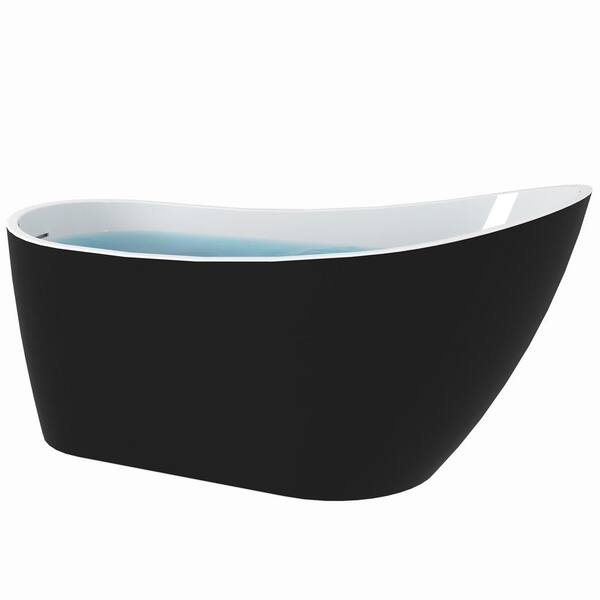 67 in. Fiberglass Double Ended Flatbottom Non-Whirlpool Bathtub In Glossy White 67 in. Fiberglass Double Ended Flatbottom Non-Whirlpool Bathtub In Glossy White