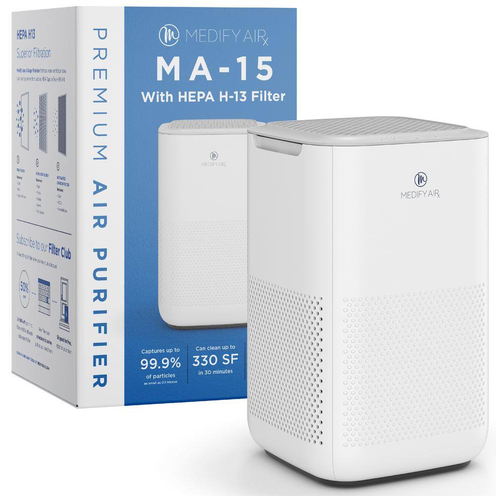 Medify MA-15 Air Purifier with H13 True HEPA Filter, 330 sq. ft. Coverage, 99.9% Removal to 0.1 Microns, White, 1-Pack price history on PriceWatchPro