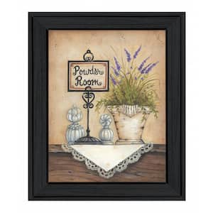 Powder Room Pretty by Unknown 1 Piece Framed Graphic Print Typography Art Print 13 in. x 11 in. .