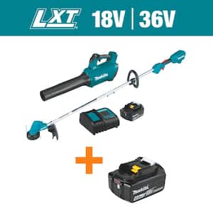 LXT 18V Li-Ion Brushless Cordless Combo Kit (2-Tool Leaf Blower/Trimmer) 4.0Ah with LXT 18V 4.0Ah Battery