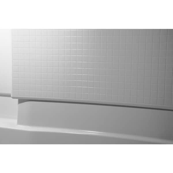 Accord Seated 36 in. x 60 in. x 74-1/2 in. Shower Kit with Age-in-Place  Backers in White