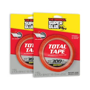 Total Tape 3/4 in. x 2.7 Yards Heavy Duty Double Sided Mounting Tape Roll (2-Pack)