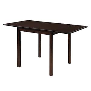 Kelso Cappuccino Wood Rectangle 4 Legs Dining Table with Drop Leaf Seats 4