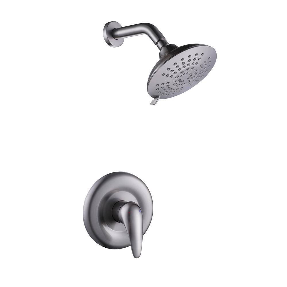 5-Spray Patterns with 6 in. Wall Mount Rain Fixed Shower Head in Brushed Nickel price history on PriceWatchPro