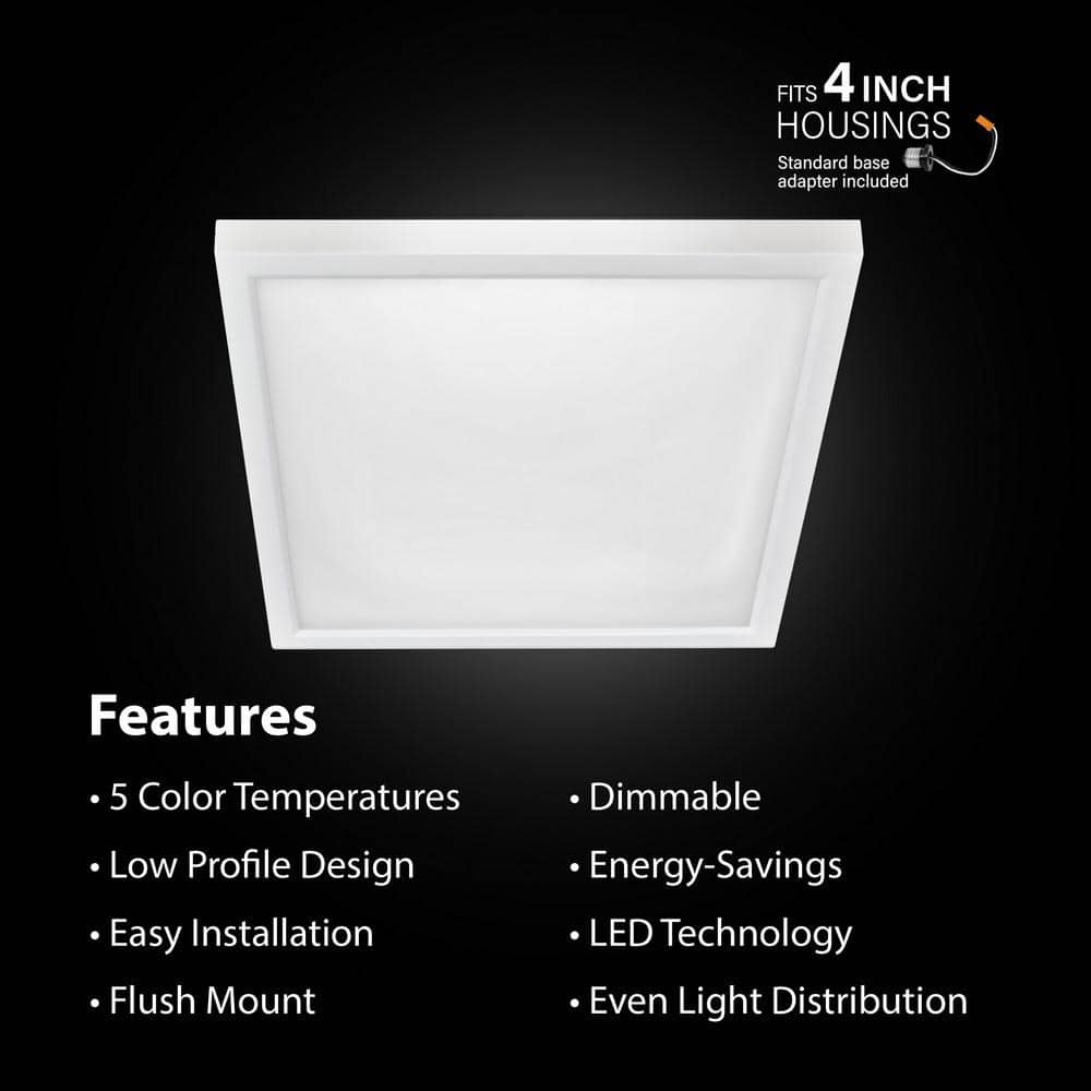 Feit 5-Inch White Aluminum LED Flat Panel Ceiling Light