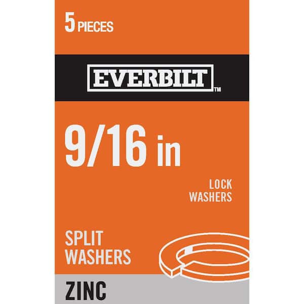 Everbilt 9/16 in. Zinc Plated Lock Washer (5-Pack)