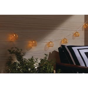 12 ft. 10-Light Battery Operated Metal Indoor Integrated LED String Lights (3-Pack)