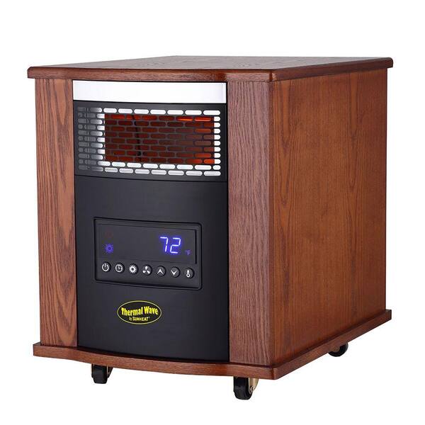 SUNHEAT 1500-Watt 4-Element Large Room Electric Portable Infrared Heater with Remote