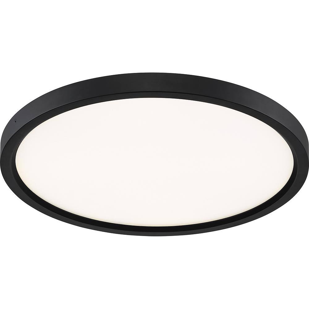 Elegant 15" Bronze & Nickel LED Flush Mount for Indoor/Outdoor