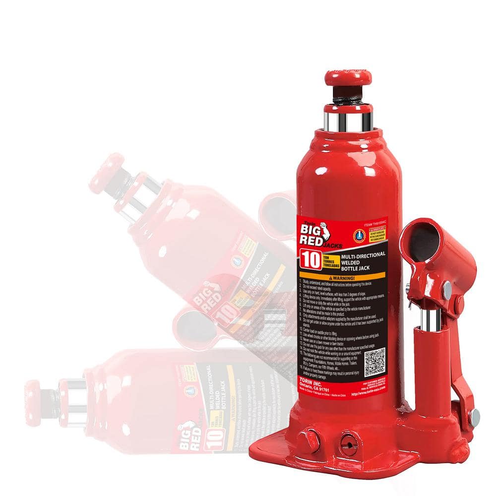 Big Red Welded Car Bottle Jack with Vertical and Horizontal Usage