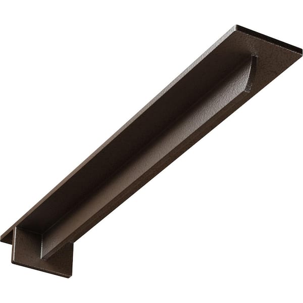 Ekena Millwork 3 in. x 2 in. x 20 in. Steel Hammered Brown Heaton Bracket
