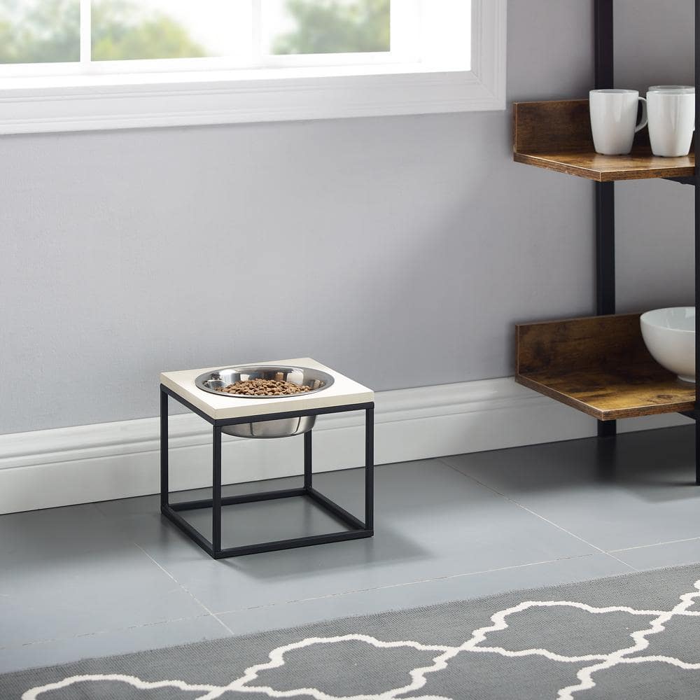 Dan Elevated Stainless Steel Pet Bowl with Wood Frame