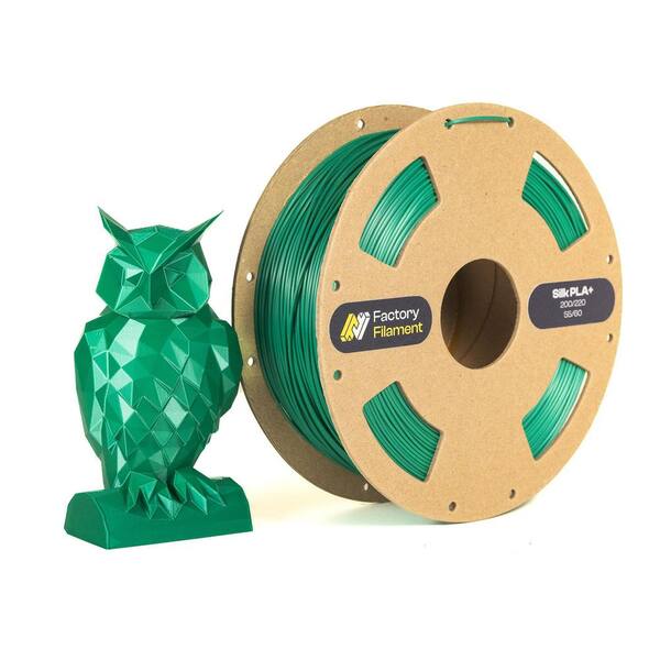 1. 75mm Green Silk PLA 3D Printer Filament, 1 KG Spool, Dimensional Accuracy +/-0.02 mm