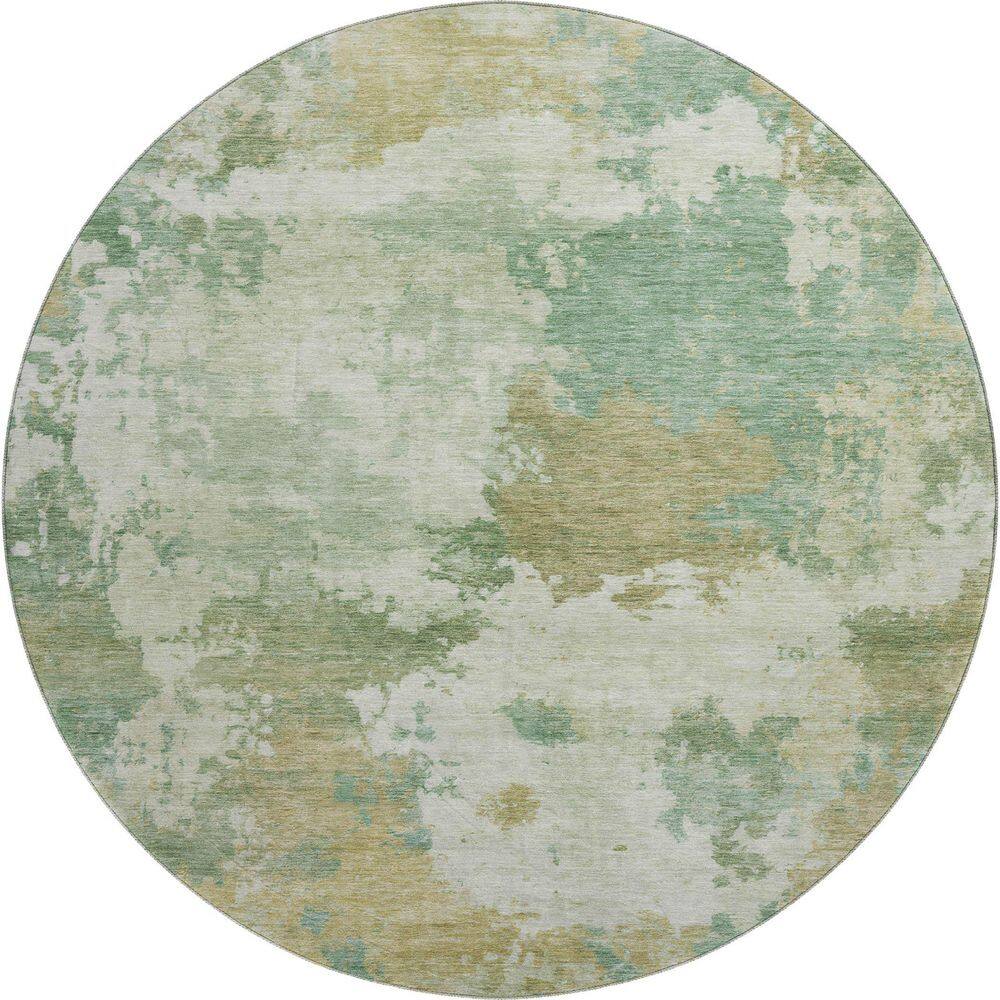 Mayfield Premium Machine Washable Abstract AMF2144 Aloe 8 ft. x 8 ft. Round Rug price history on PriceWatchPro