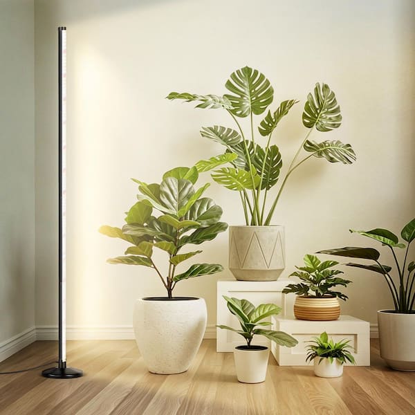 BICIK 15-76.7 in. Full-Spectrum Plant Grow Light Floor Lamp with