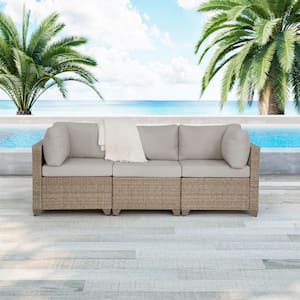 Maui Metal Outdoor Sectional with Hazel Cushions