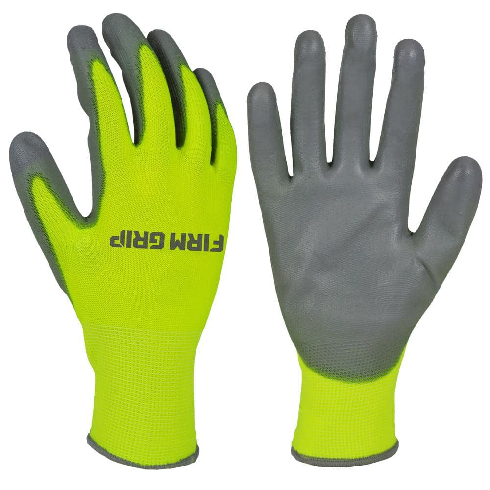 Touchscreen High Visibility PU Dipped Gloves (10-Pair)