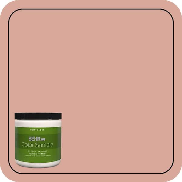 BEHR PREMIUM PLUS 8 oz. #PMD-70 Cottage Rose Semi-Gloss Interior/Exterior Paint & Primer Color Sample