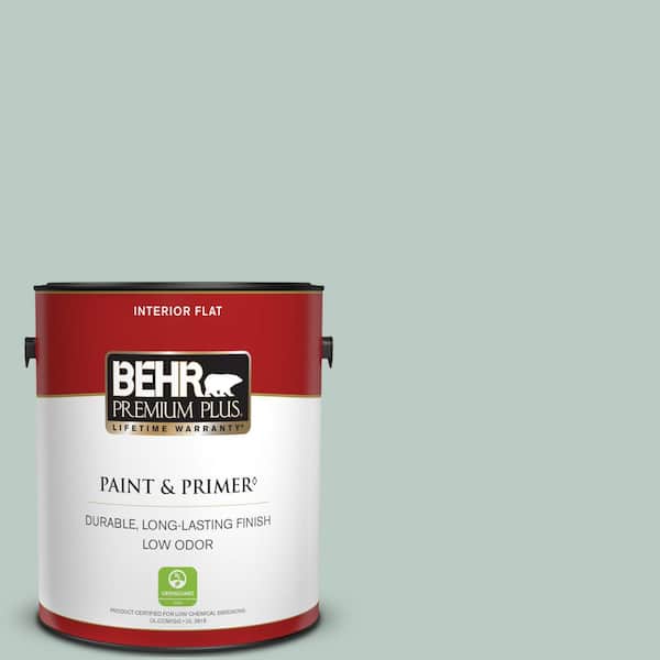 BEHR PREMIUM PLUS 1 gal. Home Decorators Collection #HDC-CL-23 Soothing Spring Flat Low Odor Interior Paint & Primer
