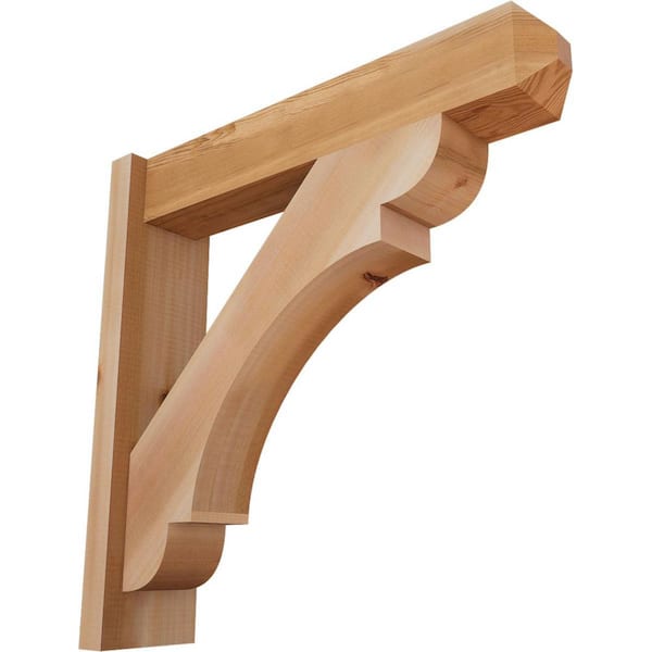 Ekena Millwork 6 in. x 24 in. x 24 in. Olympic Craftsman Smooth Western Red Cedar Outlooker