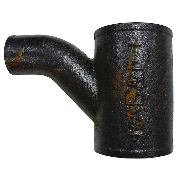 AB and I Foundry 4 in. x 4 in. x 2 in. Cast-Iron Combination Tee/Wye