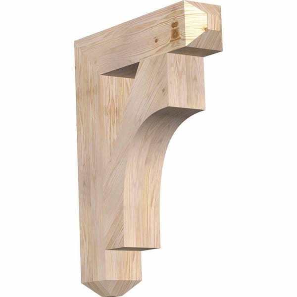 Ekena Millwork 5.5 in. x 34 in. x 26 in. Douglas Fir Westlake Craftsman Smooth Bracket