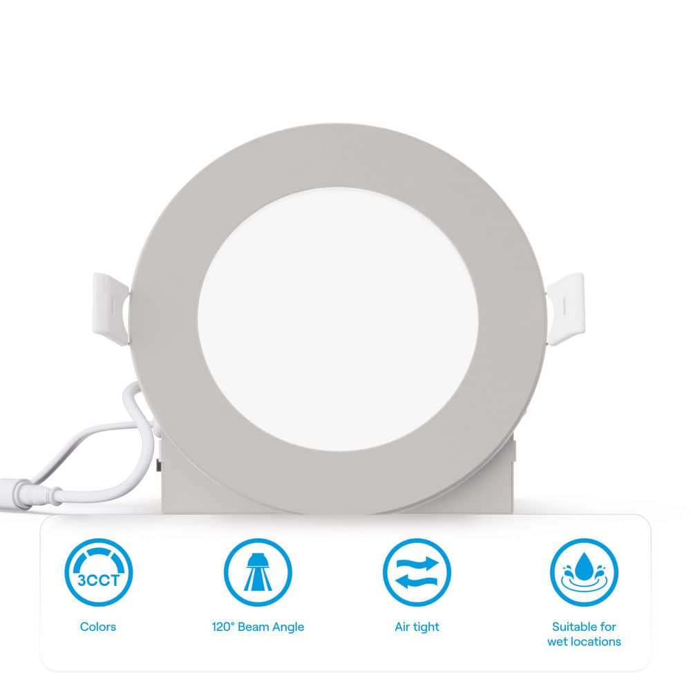 6'' White LED Canless Recessed Lighting Kit with Smart Control