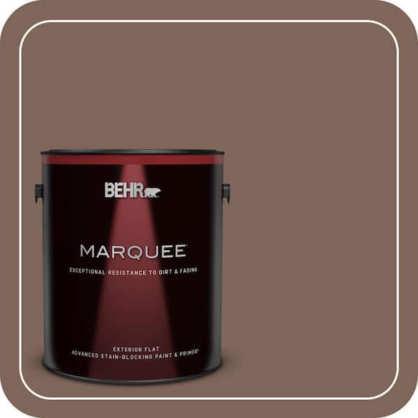BEHR MARQUEE 1 gal. Home Decorators Collection #HDC-AC-05 Cocoa Shell Flat Exterior Paint & Primer
