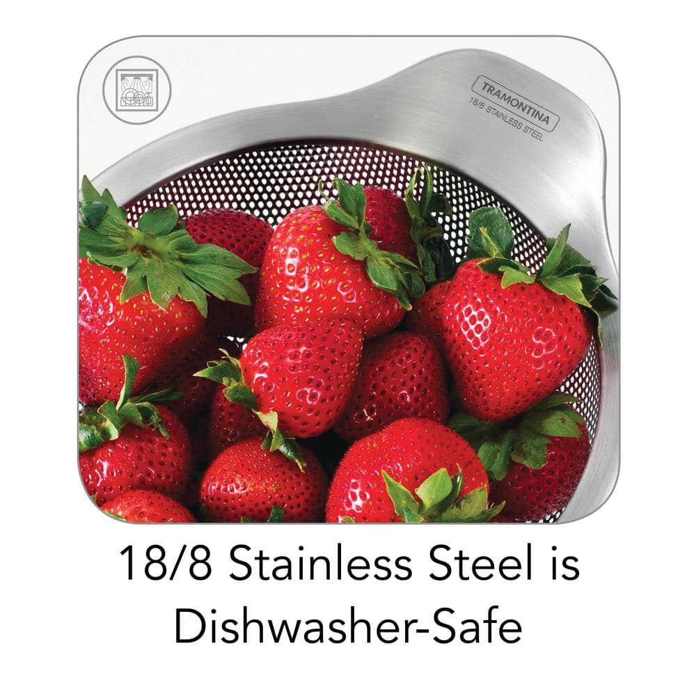 Tramontina 3-Piece Stainless Steel Micro-Perforated Colander Set