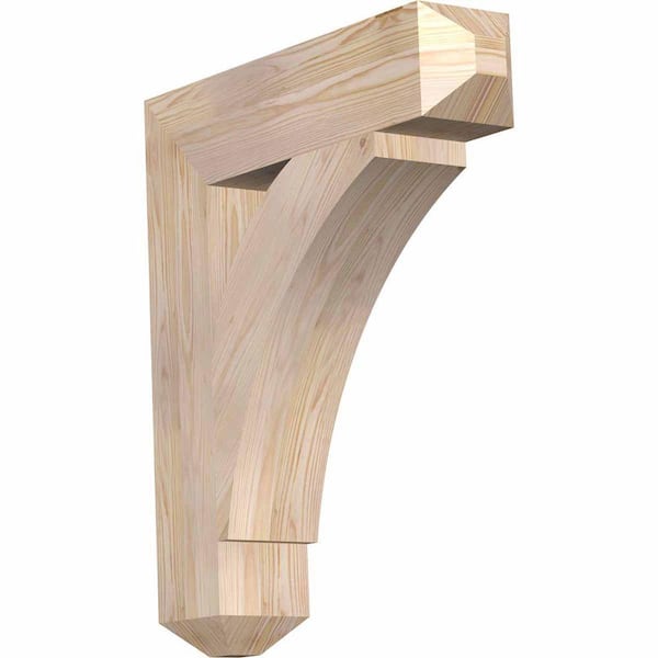 Ekena Millwork 5.5 in. x 30 in. x 26 in. Douglas Fir Thorton Craftsman Smooth Bracket