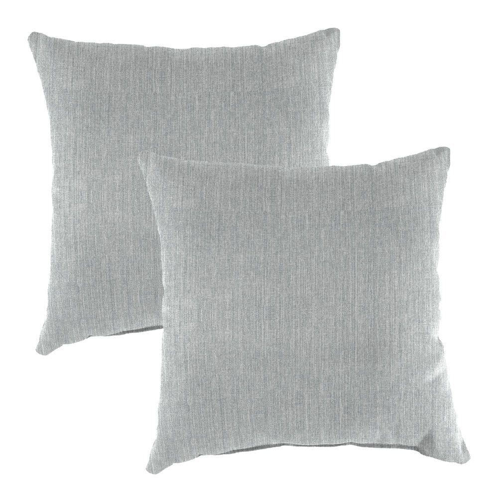 16 in. L x 16 in. W x 4 in. T Square Outdoor Throw Pillow in Tahiti Gray (2-Pack) price history on PriceWatchPro