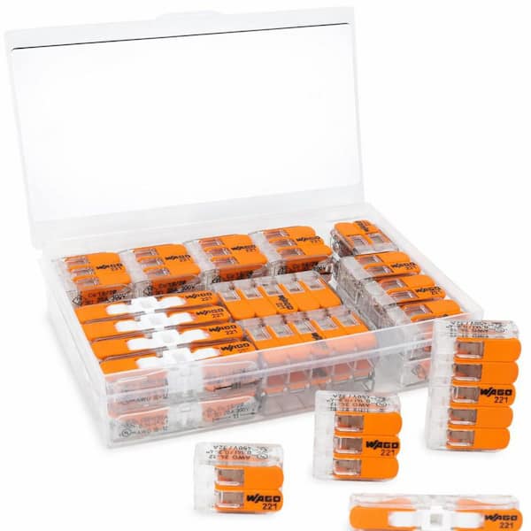 28-Piece Lever Wire Connector Kit with Case, Compact Universal Splicing Terminals for Home Electrical Wiring